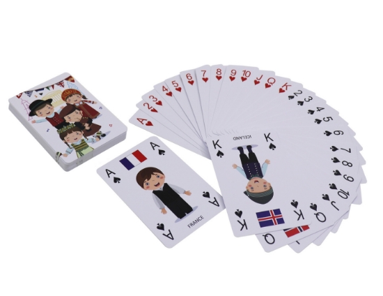 Imagine CARTI DE JOC ROYAL DIN PLASTIC EDUCATIVE 3IN1 INVATA DESPRE TARILE EUROPEI