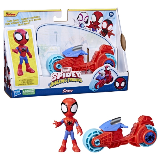Imagine SPIDEY PRIETENII EXTRAORDINARI SET MOTOCICLETA SI FIGURINA SPIDEY 10CM