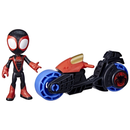 Imagine SPIDEY PRIETENII EXTRAORDINARI SET MOTOCICLETA SI FIGURINA MILES MORALES SPIDER MAN 10CM
