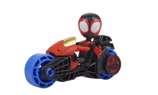 Imagine SPIDEY PRIETENII EXTRAORDINARI SET MOTOCICLETA SI FIGURINA MILES MORALES SPIDER MAN 10CM
