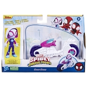 Imagine Spidey și Prietenii Extraordinari set motocicletă și figurină Ghost-Spider, 10 cm