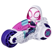 Imagine Spidey și Prietenii Extraordinari set motocicletă și figurină Ghost-Spider, 10 cm