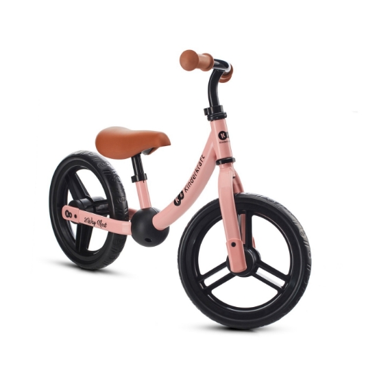 Imagine Bicicleta fara pedale, Kinderkraft – 2WAY NEXT, portocaliu, 12inch, Rose Pink