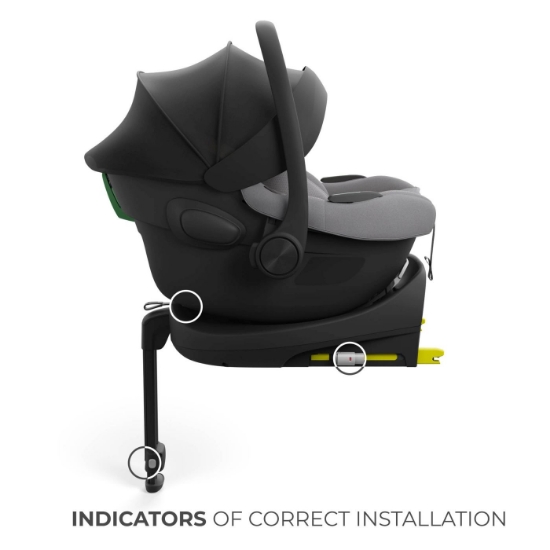 Imagine Scoica auto Kinderkraft I-Lite cu baza Endura Safe FX Grey