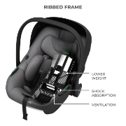 Imagine Scoica auto Kinderkraft I-Lite cu baza Endura Safe FX Grey