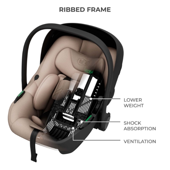 Imagine Scoica auto Kinderkraft I-Lite cu baza Endura Safe FX Beige