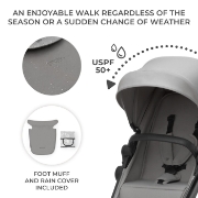 Imagine CARUCIOR KINDERKRAFT NEWLY, 3 IN 1, LIGHT GREY