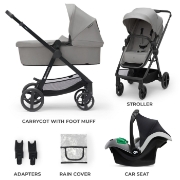 Imagine Carucior Kinderkraft Newly, 3 in 1, Light Grey