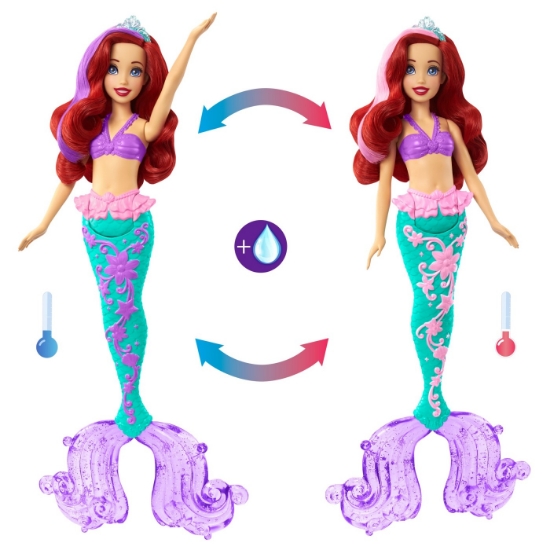 Imagine DISNEY PRINCESS PAPUSA ARIEL CU CULORI SCHIMBATOARE