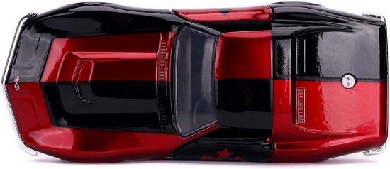 Imagine Mașină metalică Harley Quinn 1969 Corvette Stingray scară 1 la 32