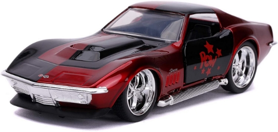 Imagine Mașină metalică Harley Quinn 1969 Corvette Stingray scară 1 la 32