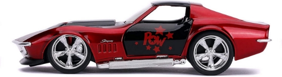 Imagine Mașină metalică Harley Quinn 1969 Corvette Stingray scară 1 la 32
