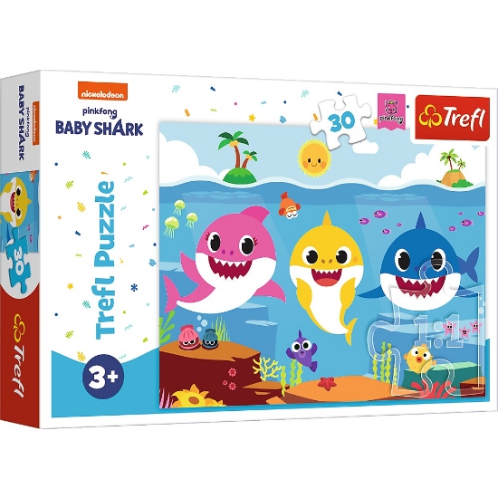 Imagine PUZZLE TREFL 30 BABY SHARK LUMEA RECHINILOR