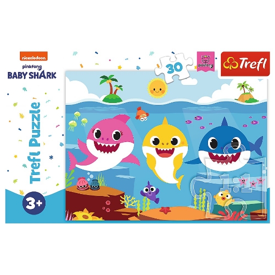 Imagine PUZZLE TREFL 30 BABY SHARK LUMEA RECHINILOR