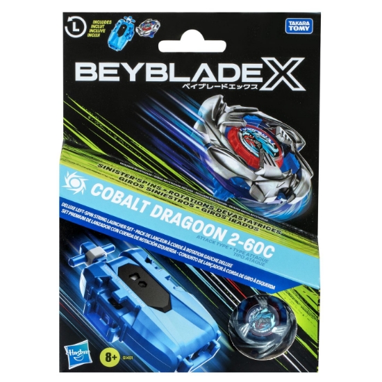Imagine BEYBLADE X LET IT RIP SET LANSATOR SI ROATA COBALT DRAGOON 2-60C