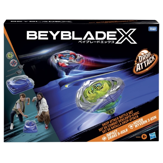 Imagine  BEYBLADE X SET DE LUPTA DROP ATACK IMPACT DRAKE 9-60LR SI HOVER WYVERN 3-85N