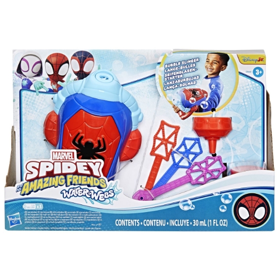 Imagine SPIDEY SI PRIETENII LUI UIMITORI MARVEL WATER WEBS LANSATOR BULE DE SAPUN