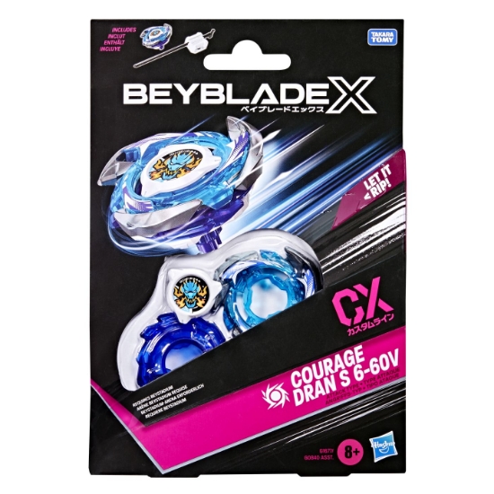 Imagine BEYBLADE X LET IT RIP SET LANSATOR SI ROATA COURAGE DRAN S 6-60V