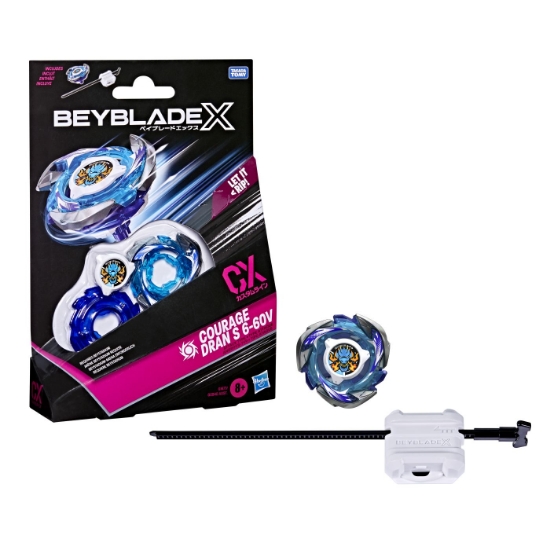 Imagine BEYBLADE X LET IT RIP SET LANSATOR SI ROATA COURAGE DRAN S 6-60V