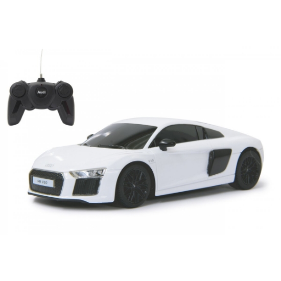 Imagine Mașină cu telecomandă Audi R8 alb, scară 1:24