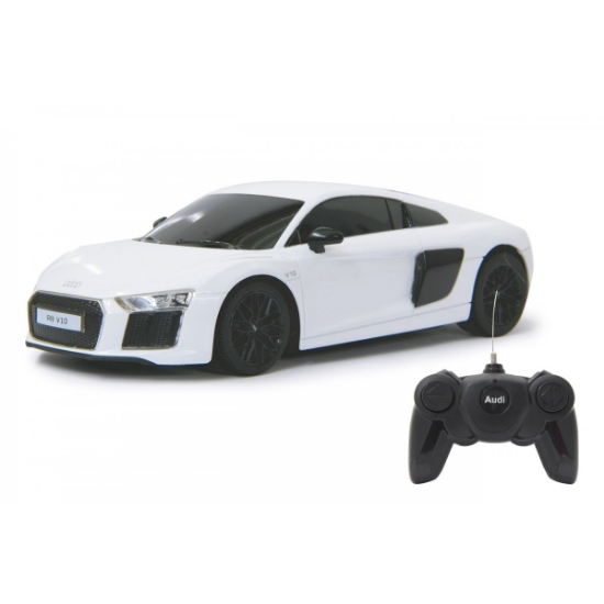 Imagine Mașină cu telecomandă Audi R8 alb, scară 1:24