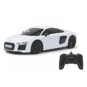 Imagine MASINA CU TELECOMANDA AUDI R8 ALB CU SCARA 1 LA 24