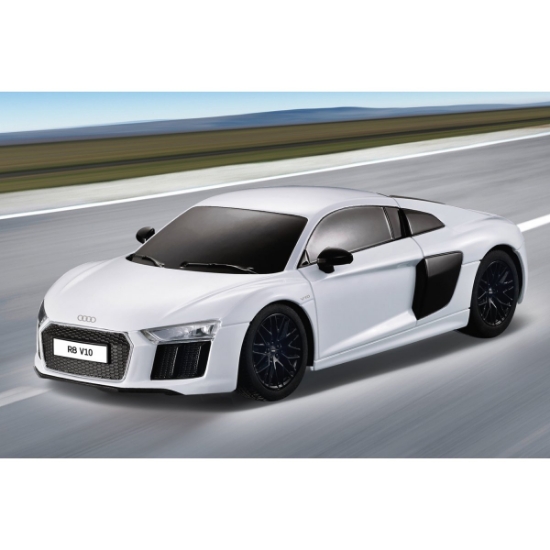 Imagine Mașină cu telecomandă Audi R8 alb, scară 1:24