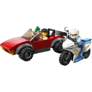 Imagine LEGO CITY POLITIST PE MOTOCICLETA IN URMARIREA UNEI MASINI 60392