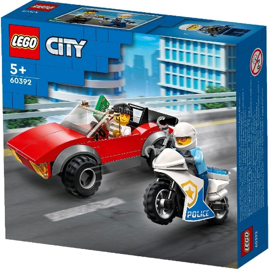 Imagine LEGO CITY POLITIST PE MOTOCICLETA IN URMARIREA UNEI MASINI 60392