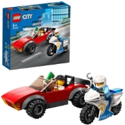 Imagine LEGO CITY POLITIST PE MOTOCICLETA IN URMARIREA UNEI MASINI 60392