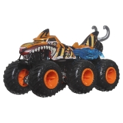 Imagine Hot Wheels Monster Truck Big Rigs mașinuță metalică cu 6 roți Tiger Shark scară 1:64