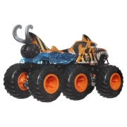 Imagine Hot Wheels Monster Truck Big Rigs mașinuță metalică cu 6 roți Tiger Shark scară 1:64