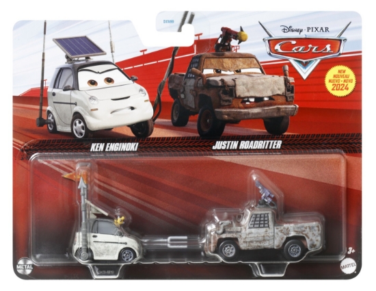 Imagine Cars3 set 2 mașinuțe metalice Ken Enginoki și Justin Roadritter