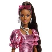 Imagine BARBIE DELUXE STYLE PAPUSA BARBIE ROCHIE ROZ METALIZAT CORAL