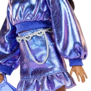Imagine BARBIE DELUXE STYLE PAPUSA BARBIE ROCHIE ALBASTRU METALIZAT
