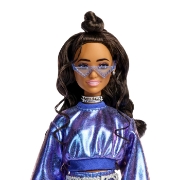 Imagine BARBIE DELUXE STYLE PAPUSA BARBIE ROCHIE ALBASTRU METALIZAT