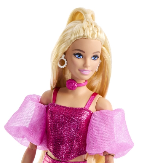Imagine BARBIE DELUXE STYLE PAPUSA BARBIE TINUTA ROZ METALIZAT