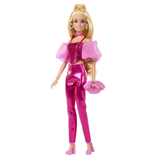 Imagine BARBIE DELUXE STYLE PAPUSA BARBIE TINUTA ROZ METALIZAT