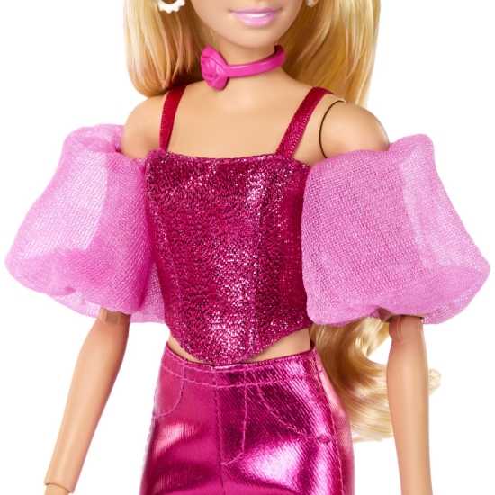Imagine BARBIE DELUXE STYLE PAPUSA BARBIE TINUTA ROZ METALIZAT