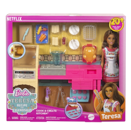 Imagine BARBIE SI TERESA RETETA PENTRU PRIETENIE SET PAPUSA TERESA SI BUCATARIE CU ACCESORII
