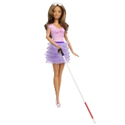Imagine BARBIE FASHIONISTAS PAPUSA BARBIE CU BASTON PENTRU NEVAZATORI