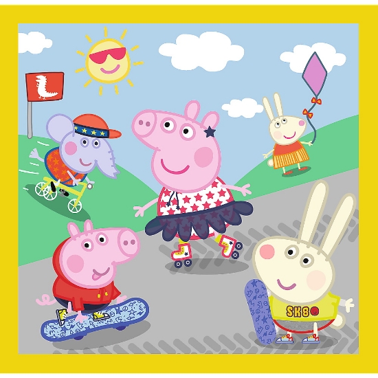 Imagine PUZZLE TREFL 3IN1 PEPPA PIG O ZI ANIVERSARA