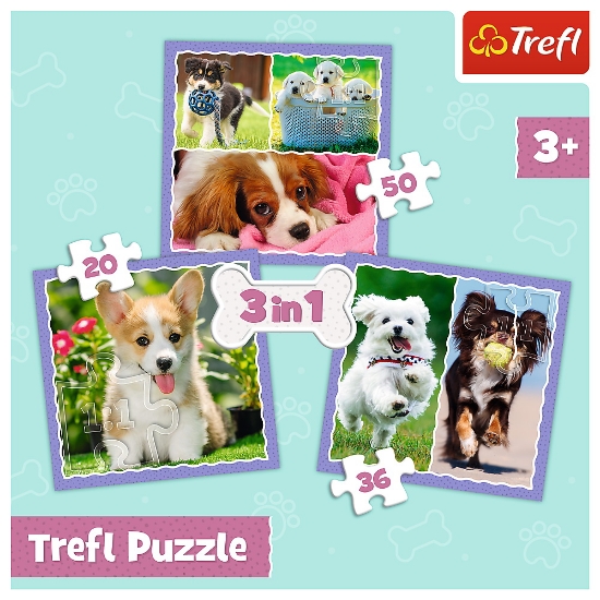 Imagine PUZZLE TREFL 3IN1 CATELUSII ADORABILI