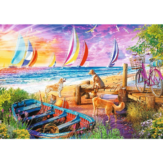 Imagine PUZZLE TREFL UFT 1000 BARCILE PE MARE