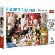 Imagine PUZZLE TREFL 1000 FORME ASCUNSE CATELUSII DRAGUTI