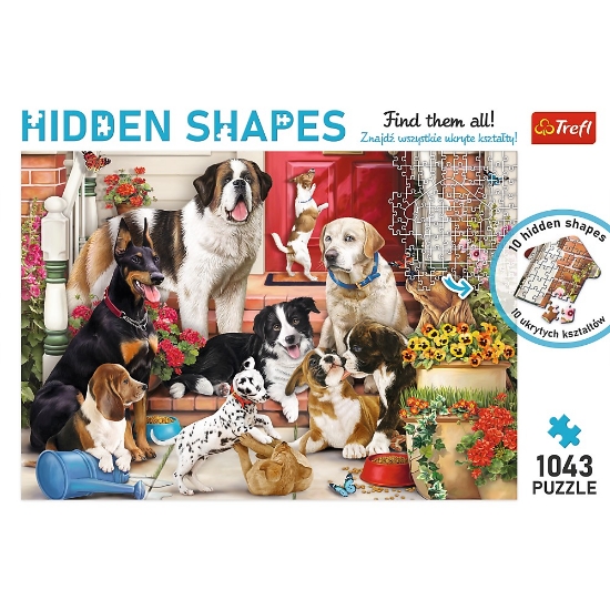 Imagine PUZZLE TREFL 1000 FORME ASCUNSE CATELUSII DRAGUTI