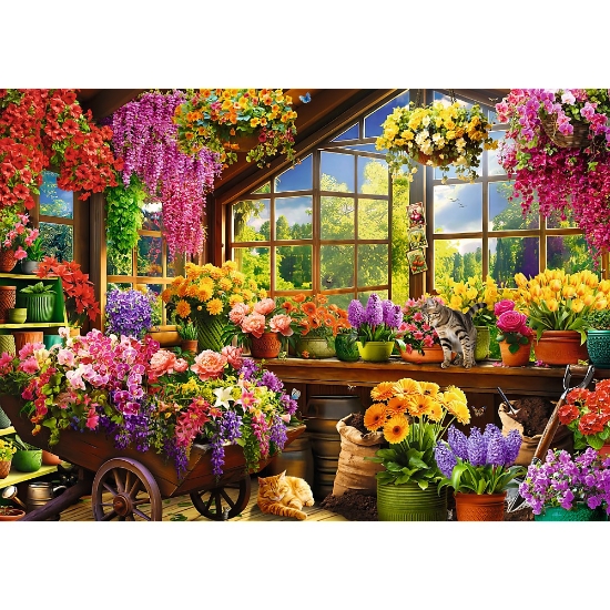 Imagine PUZZLE TREFL 1000 PREMIUM PLUS TEA TIME PREGATIRE PENTRU PRIMAVARA