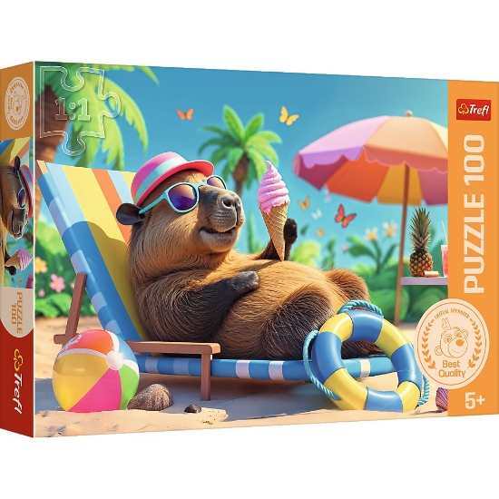 Imagine PUZZLE TREFL 100 RELAXARE IN STIL CAPIBARA