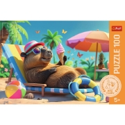 Imagine PUZZLE TREFL 100 RELAXARE IN STIL CAPIBARA