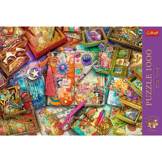 Imagine PUZZLE TREFL 1000 PREMIUM PLUS TEA TIME UN BIROU PLIN DE INSPIRATIE